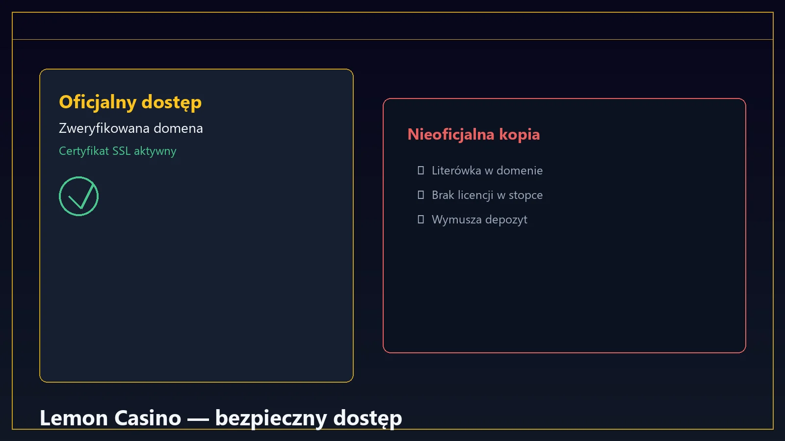 Lemon Casino oficjalna strona i bezpieczny dostęp